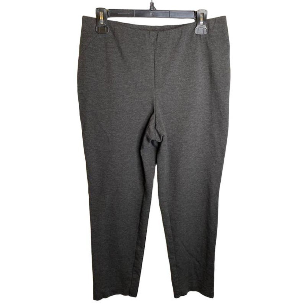 J Jill ponte slim leg pants pull on elastic waist size M Dark Gray
